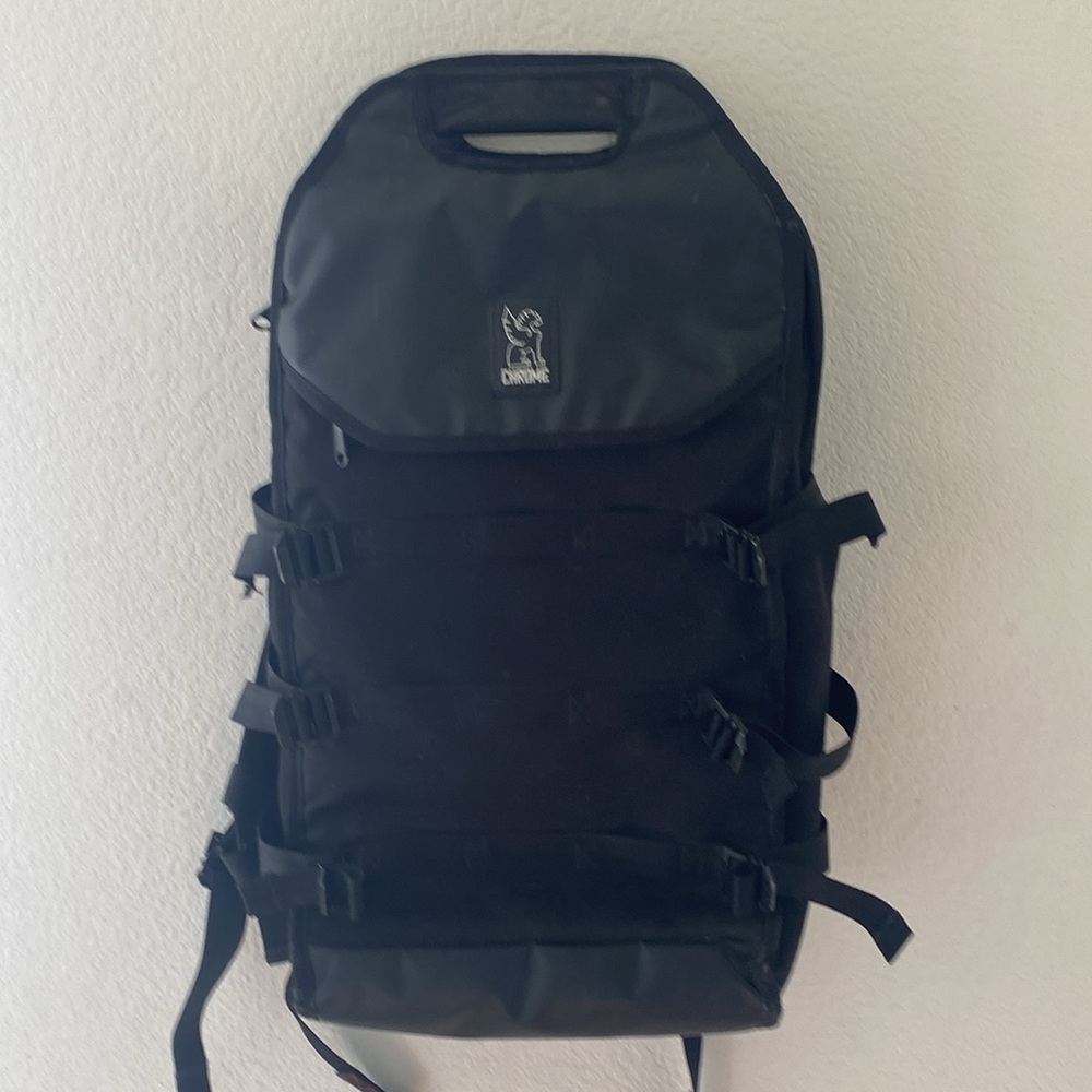 CHROME Kliment Black Tactical Backpack 32L